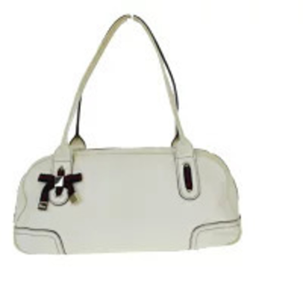 Gucci Sherry Leather Shoulder Bag Ivory White